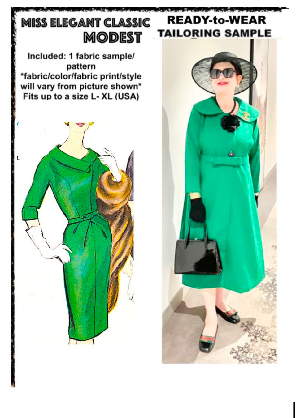 Green crepe coat-dress