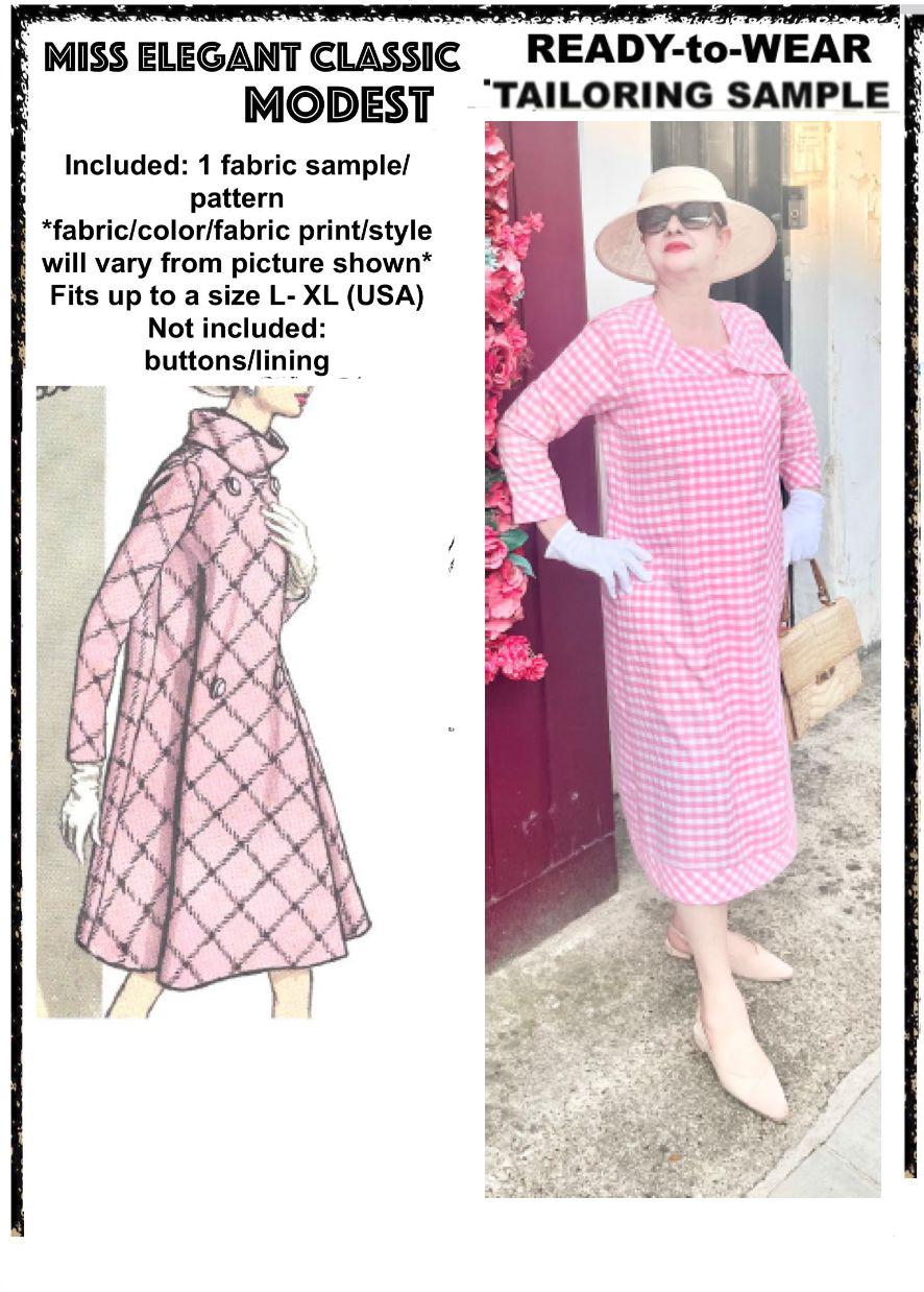 Pink gingham poly-cotton dress