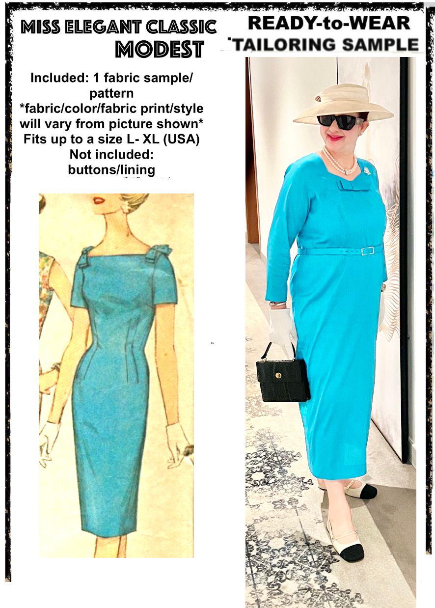 Turquoise raw silk dress