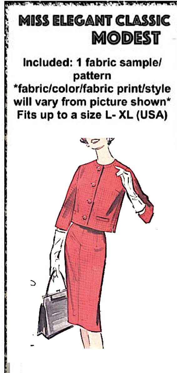 Dark red raw silk skirt-suit