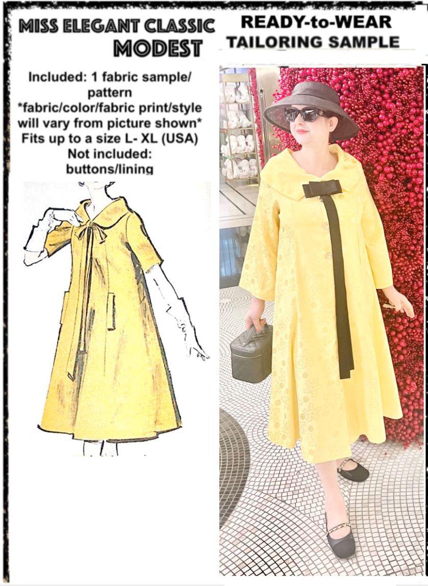 Yellow satin dress