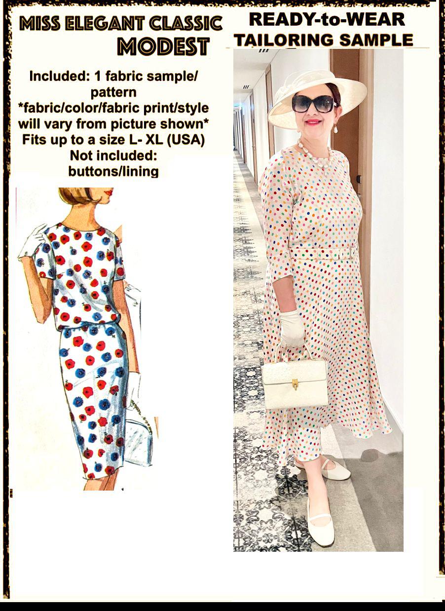 Rainbow polka dots satin dress