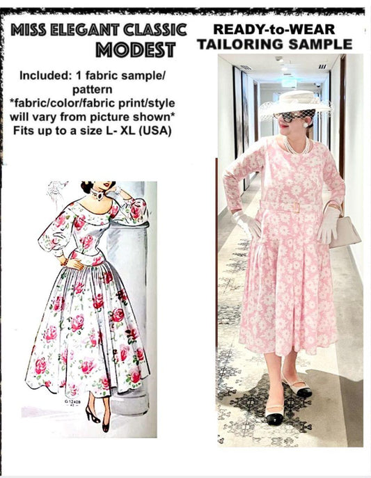 Pink box pleats poly-cotton dress