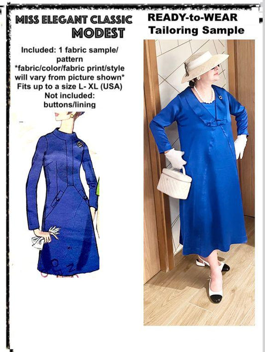 Blue satin dress