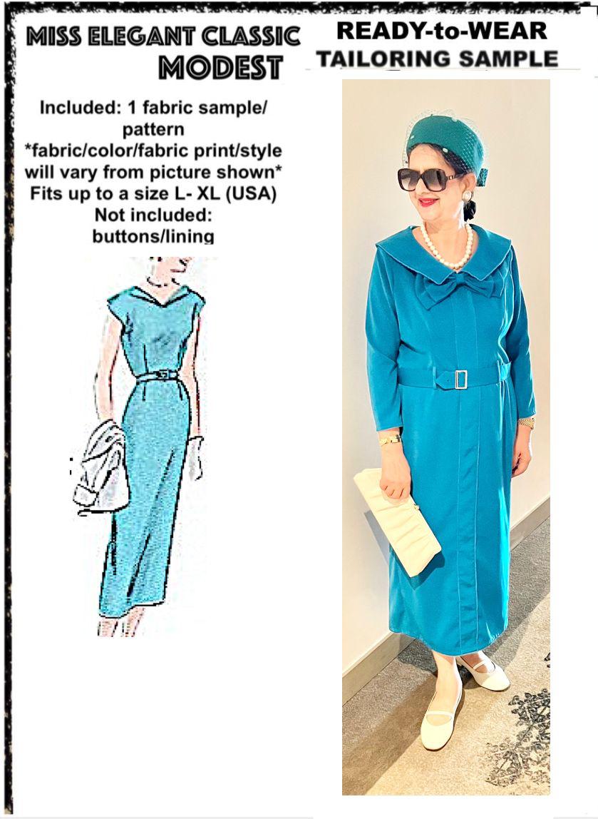 Blue crepe dress