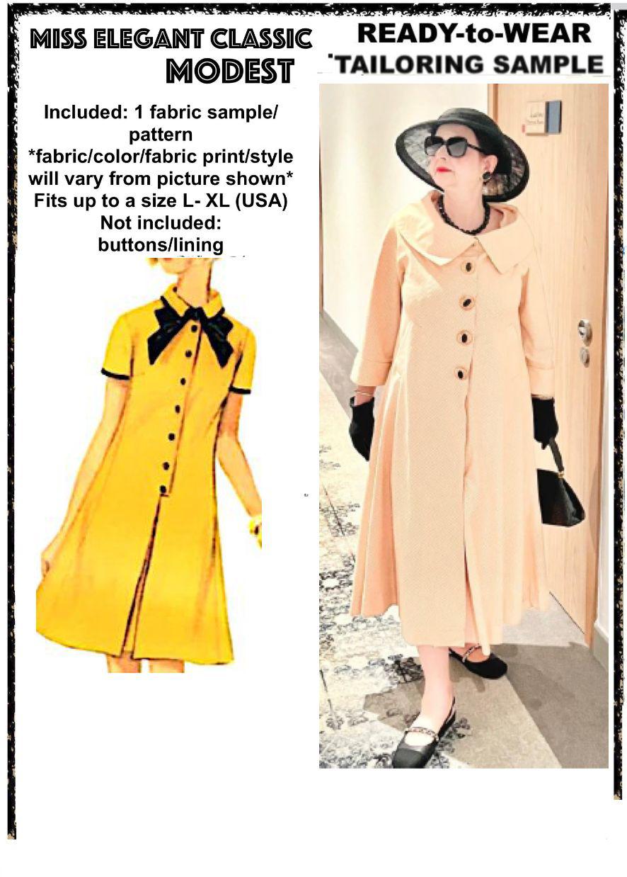 Peachy stripes poly-cotton coat-dress