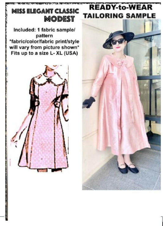 Pink raw silk dress