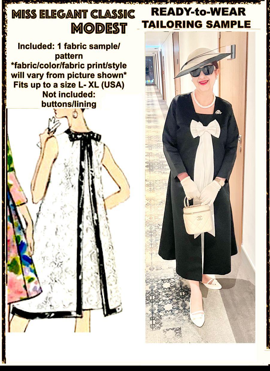 Black & white satin dress