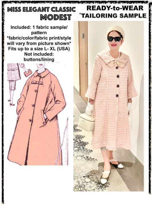Beige tweed coat-dress