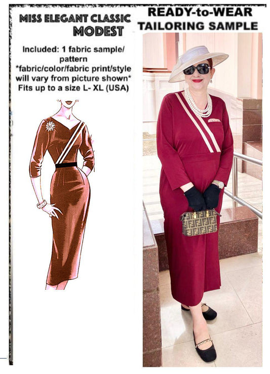 Burgundy jersey dress